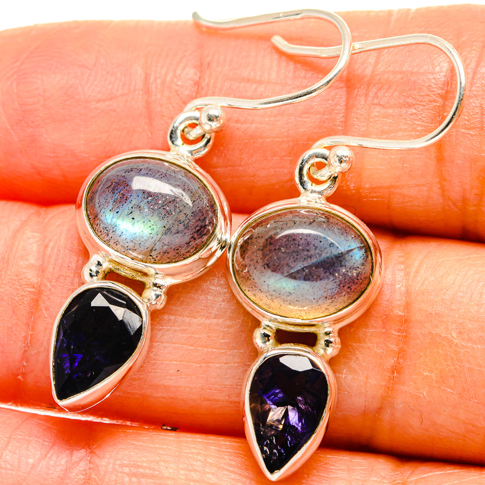 Labradorite Earrings handcrafted by Anasilvercos - EARR425003