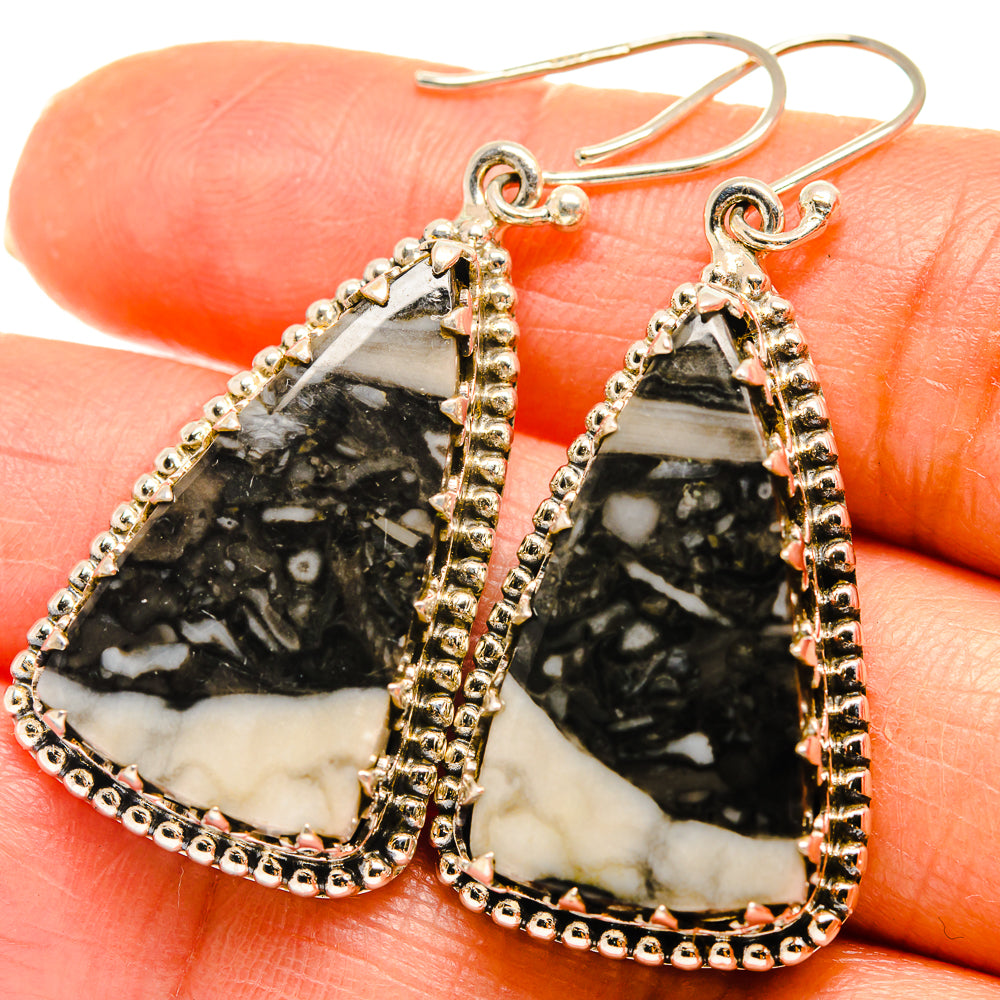 Pinolith Jasper Earrings handcrafted by Anasilvercos - EARR425019