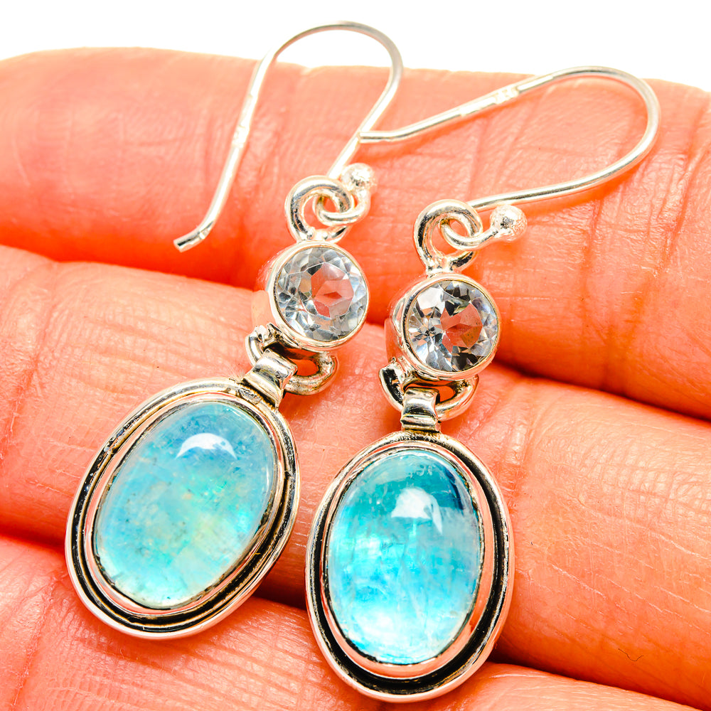 Rainbow Moonstone Earrings handcrafted by Anasilvercos - EARR425020