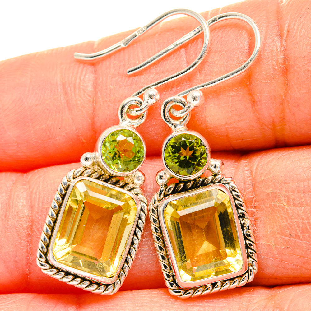 Citrine Earrings handcrafted by Anasilvercos - EARR425036