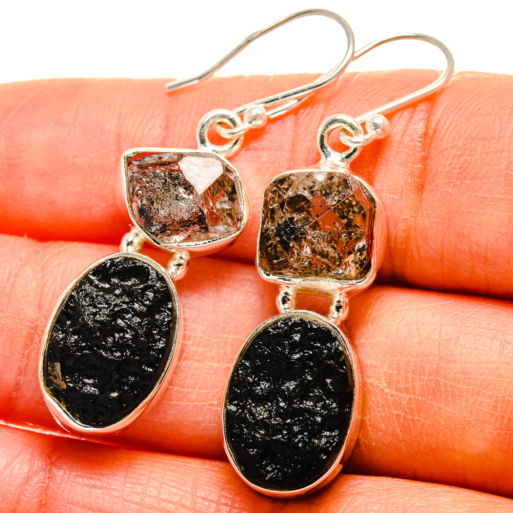 Tektite Earrings handcrafted by Anasilvercos - EARR425041