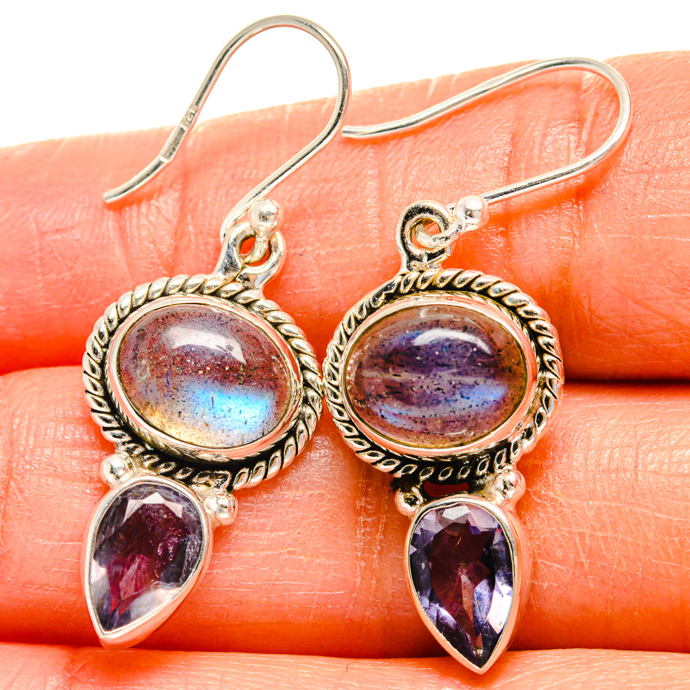 Labradorite Earrings handcrafted by Anasilvercos - EARR425043