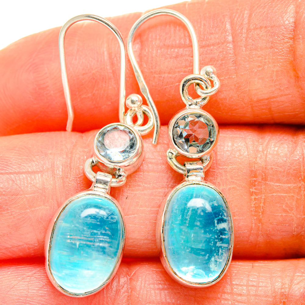 Rainbow Moonstone Earrings handcrafted by Anasilvercos - EARR425045