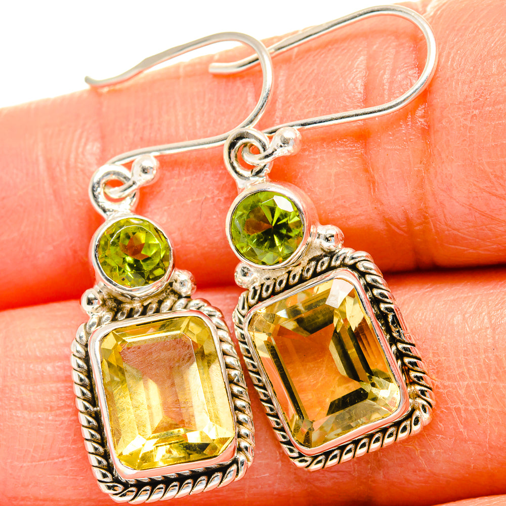 Citrine Earrings handcrafted by Anasilvercos - EARR425048