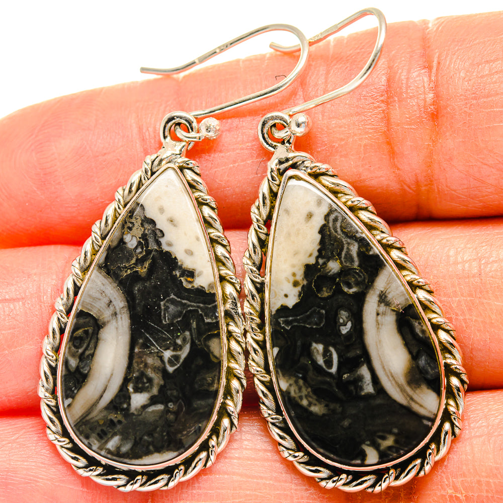 Pinolith Jasper Earrings handcrafted by Anasilvercos - EARR425050
