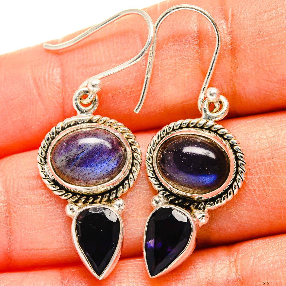 Labradorite Earrings handcrafted by Anasilvercos - EARR425055
