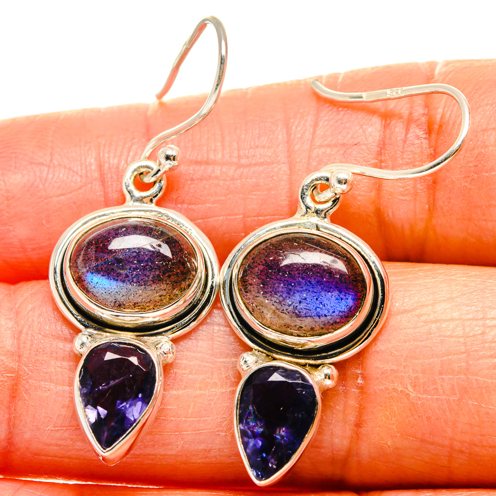Labradorite Earrings handcrafted by Anasilvercos - EARR425074