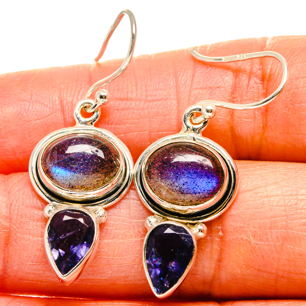 Labradorite Earrings handcrafted by Anasilvercos - EARR425075