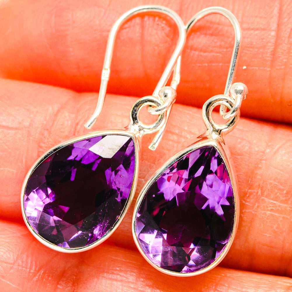 Amethyst Earrings handcrafted by Anasilvercos - EARR425100