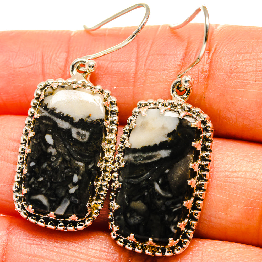 Pinolith Jasper Earrings handcrafted by Anasilvercos - EARR425106