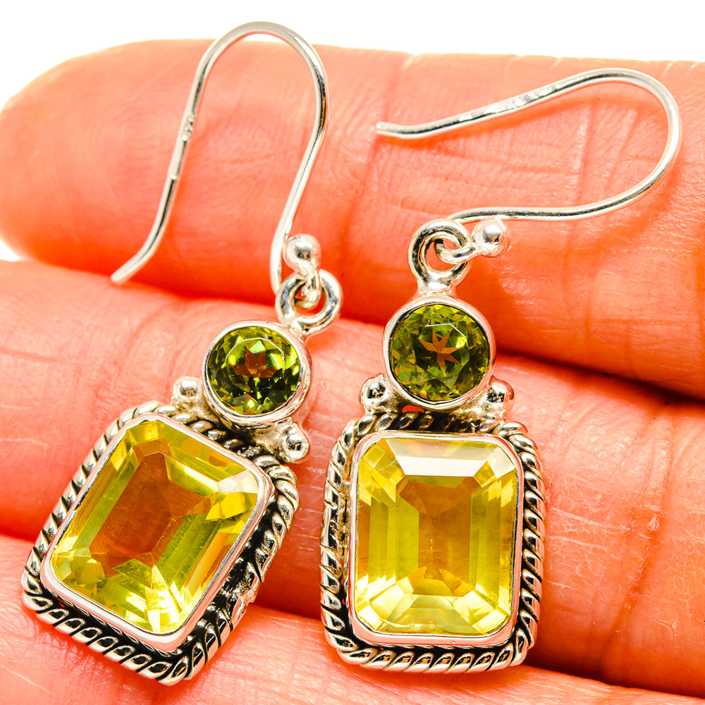 Citrine Earrings handcrafted by Anasilvercos - EARR425118