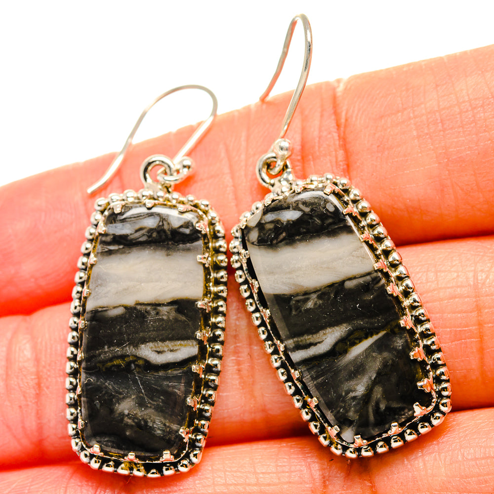 Pinolith Jasper Earrings handcrafted by Anasilvercos - EARR425122