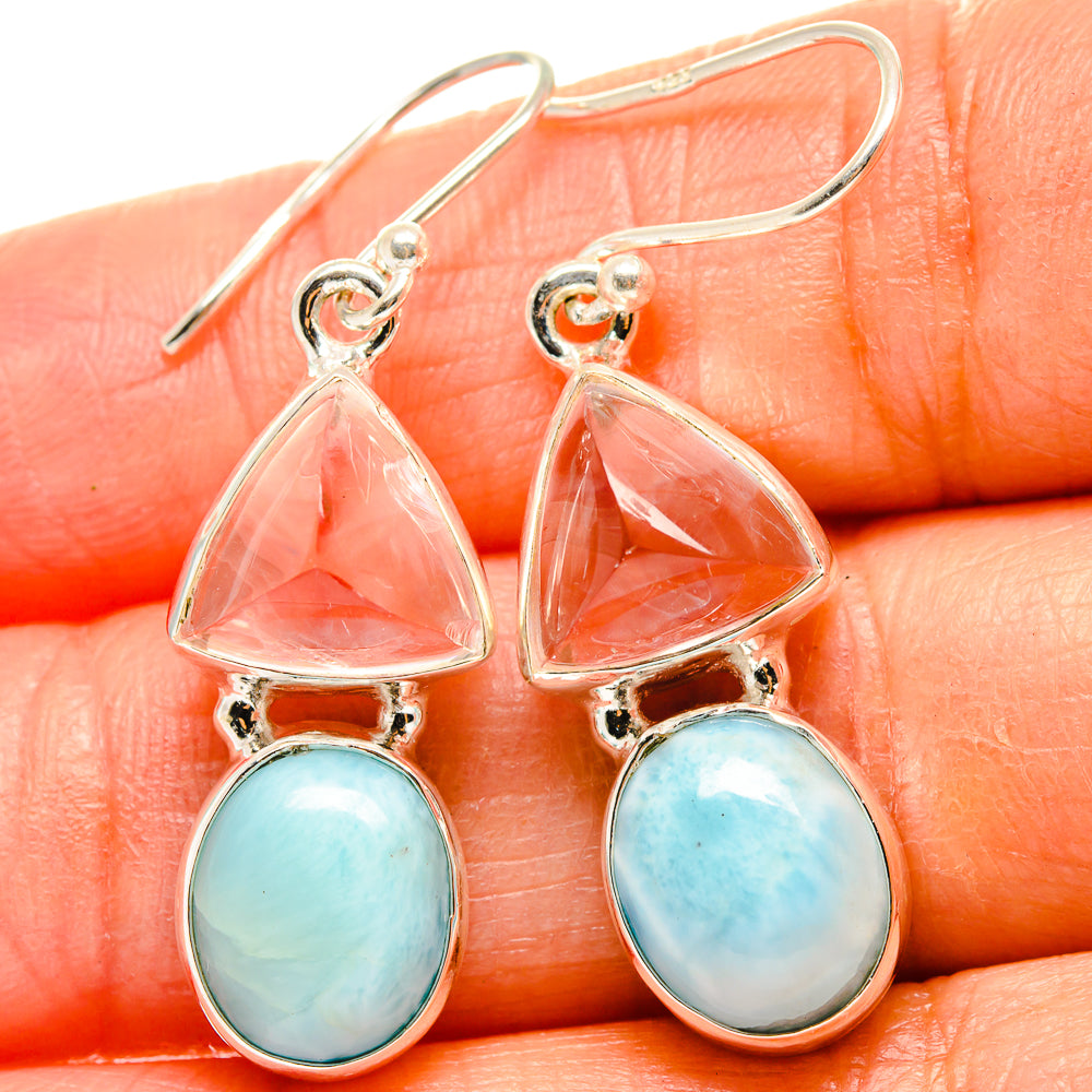 Larimar Earrings handcrafted by Anasilvercos - EARR425143