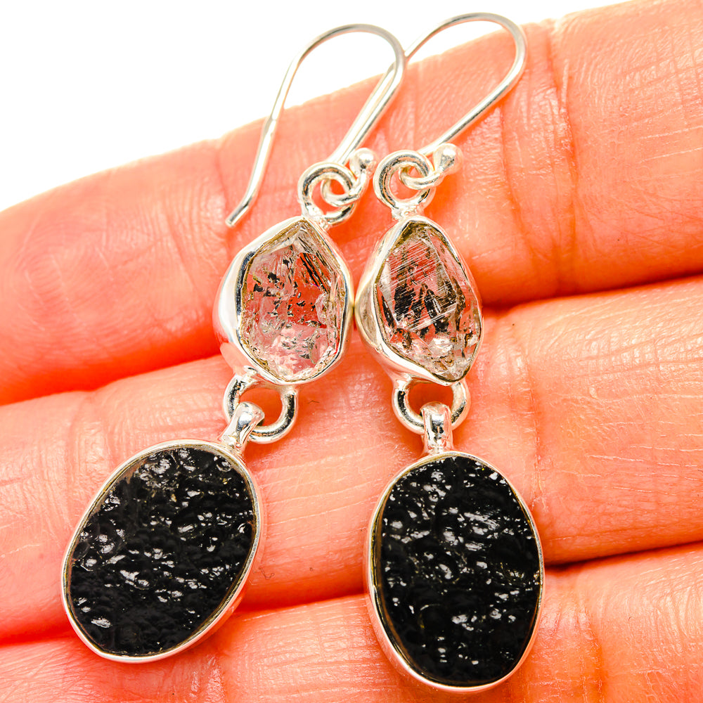 Tektite Earrings handcrafted by Anasilvercos - EARR425152