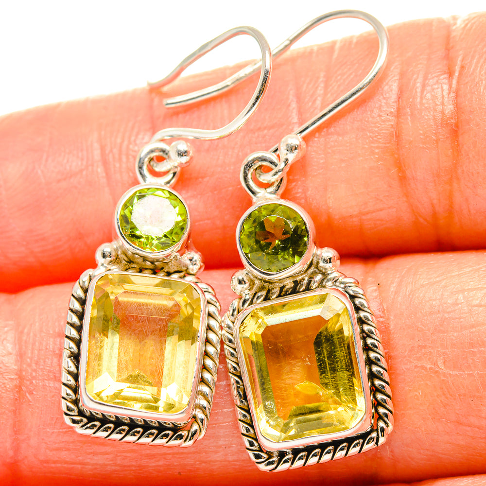 Citrine Earrings handcrafted by Anasilvercos - EARR425155