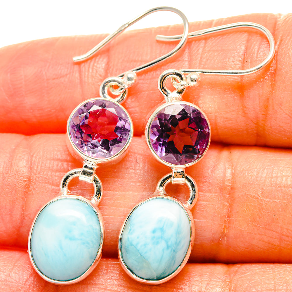 Larimar Earrings handcrafted by Anasilvercos - EARR425159