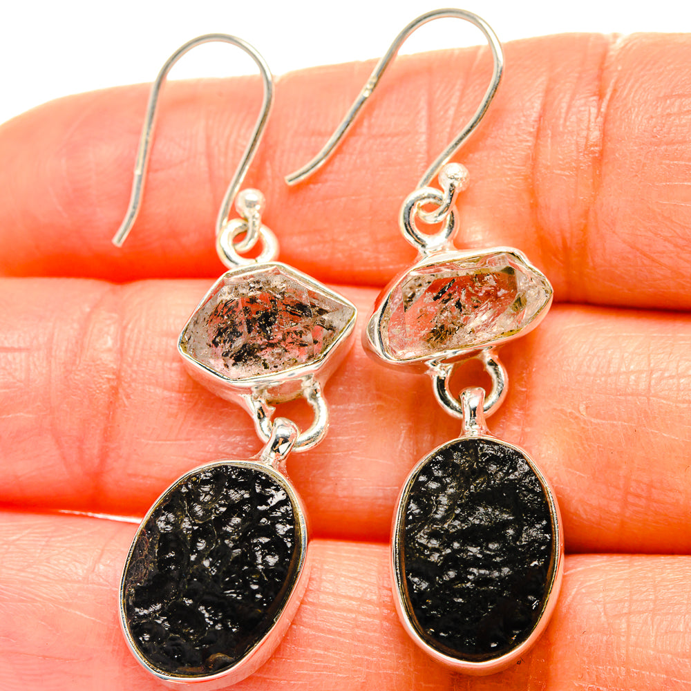 Tektite Earrings handcrafted by Anasilvercos - EARR425167