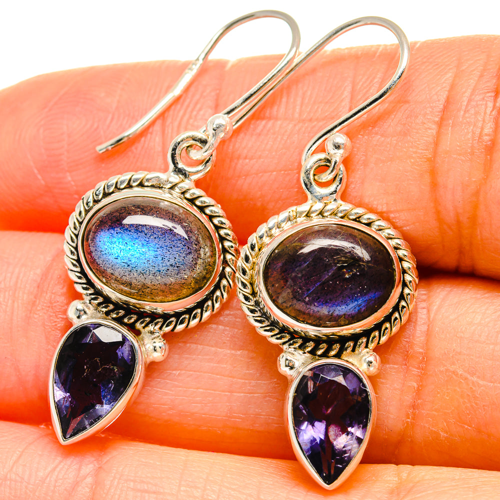 Labradorite Earrings handcrafted by Anasilvercos - EARR425178