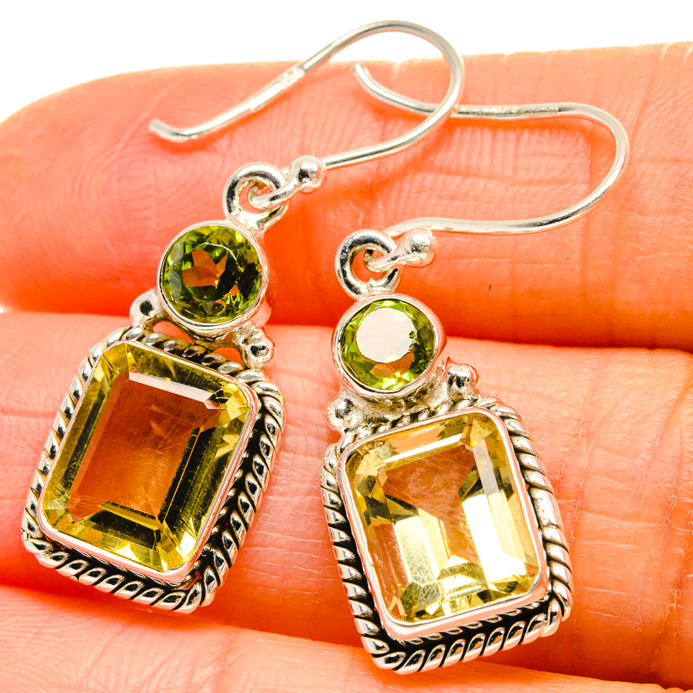 Citrine Earrings handcrafted by Anasilvercos - EARR425185