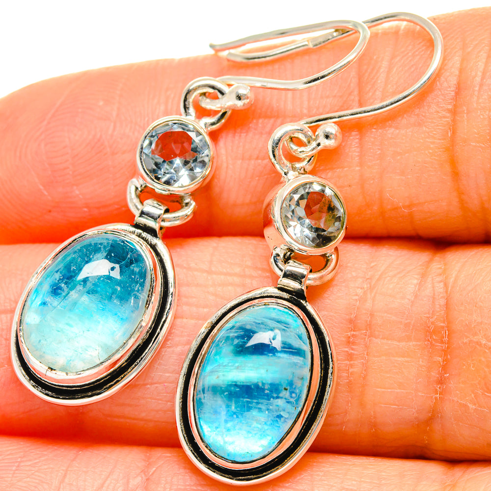 Rainbow Moonstone Earrings handcrafted by Anasilvercos - EARR425192
