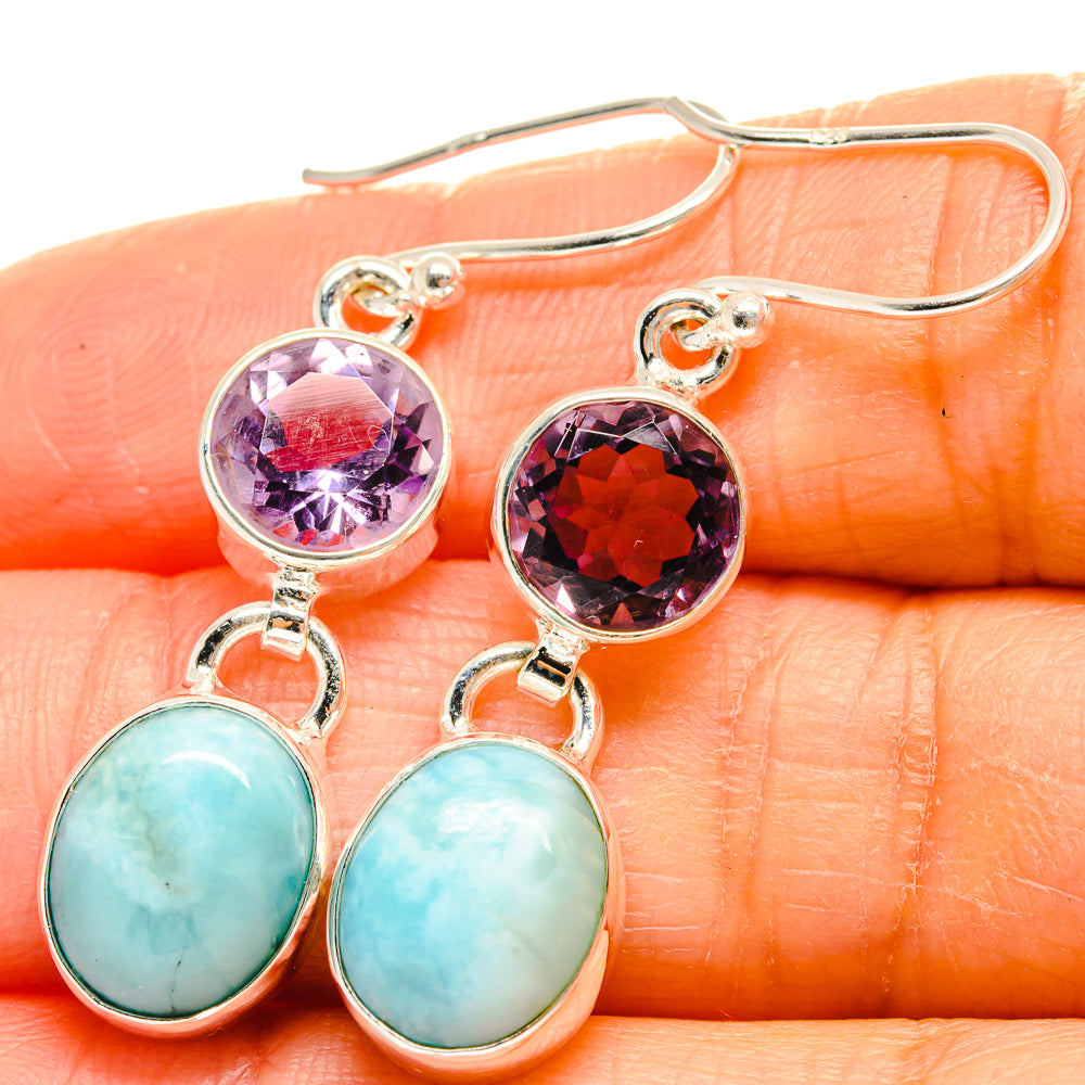 Larimar Earrings handcrafted by Anasilvercos - EARR425197