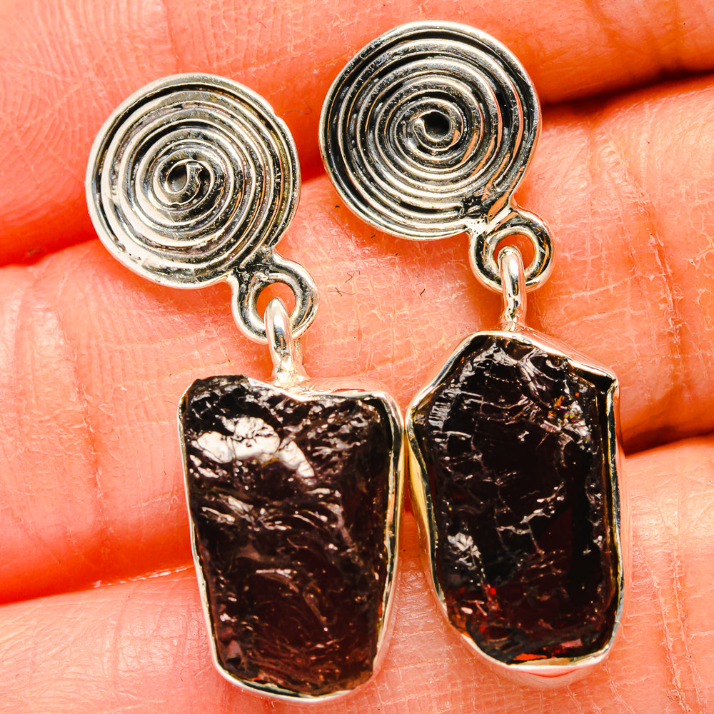 Garnet Earrings handcrafted by Anasilvercos - EARR425215