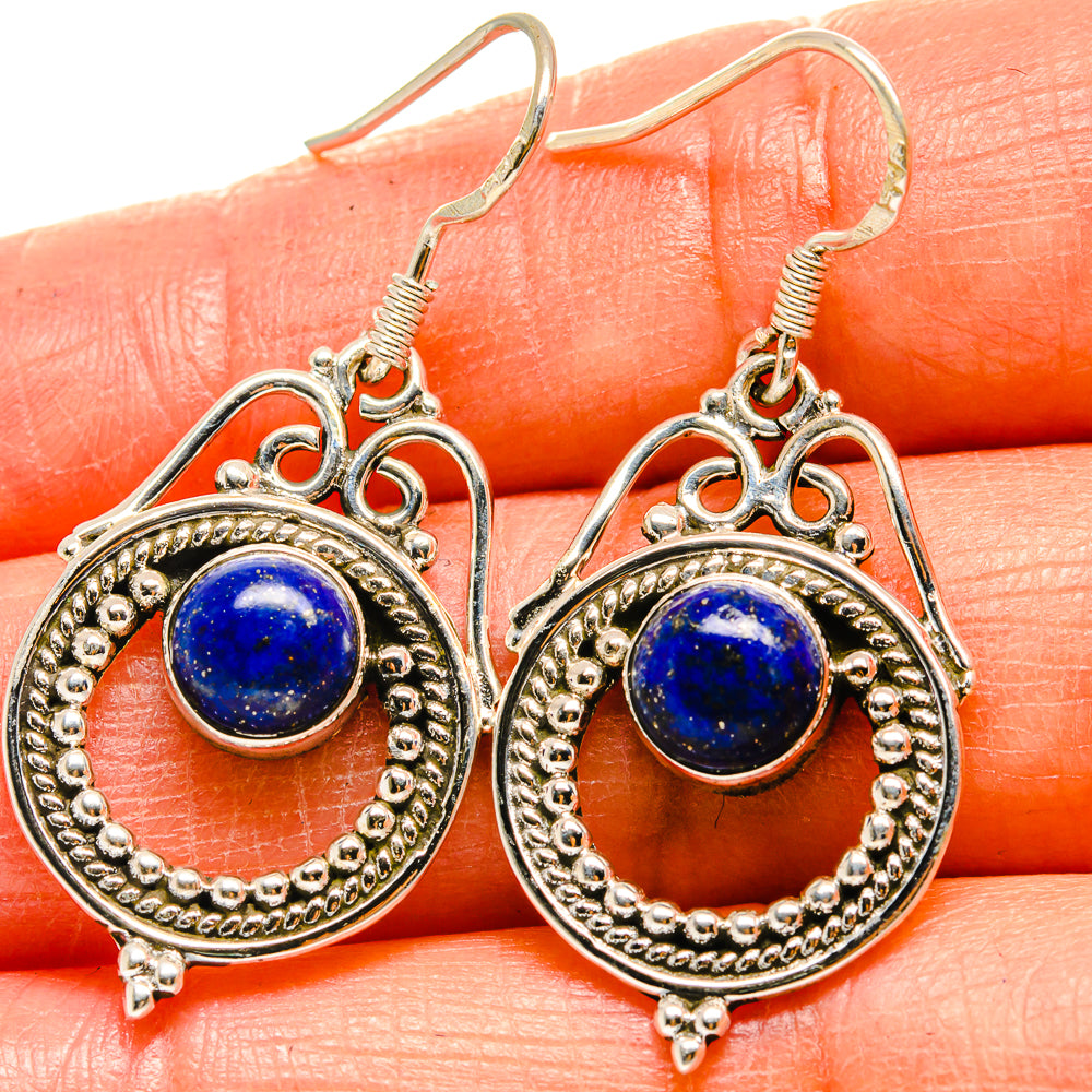 Lapis Lazuli Earrings handcrafted by Anasilvercos - EARR425226