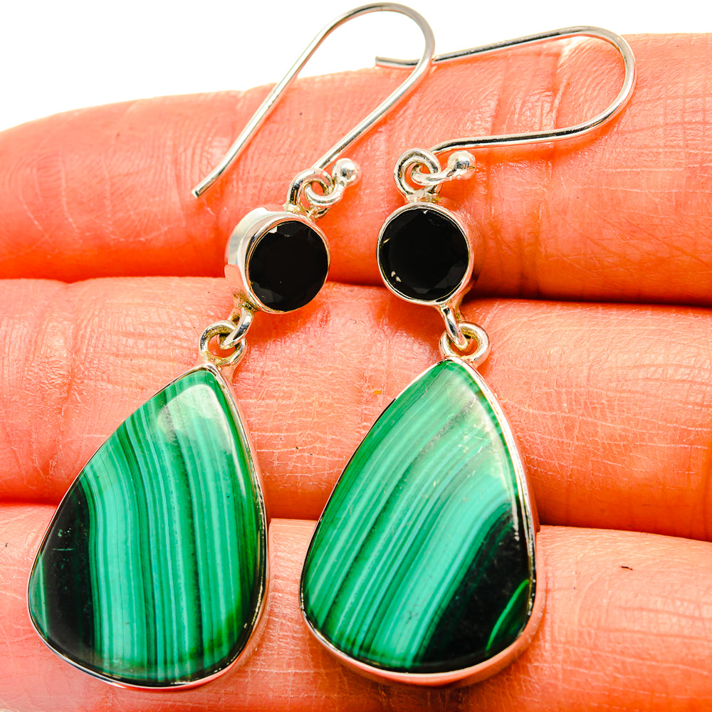 Malachite Earrings handcrafted by Anasilvercos - EARR425229