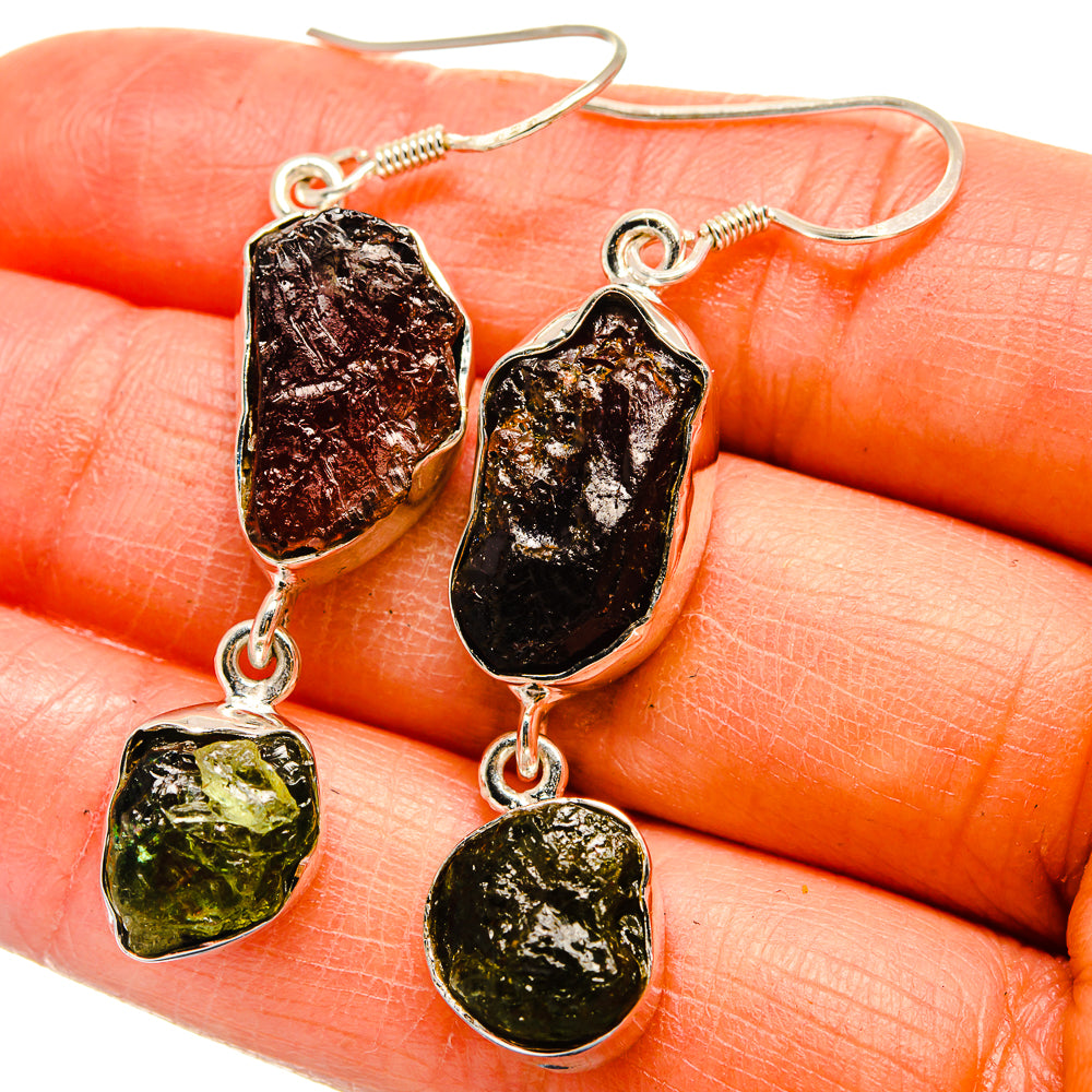 Garnet Earrings handcrafted by Anasilvercos - EARR425235