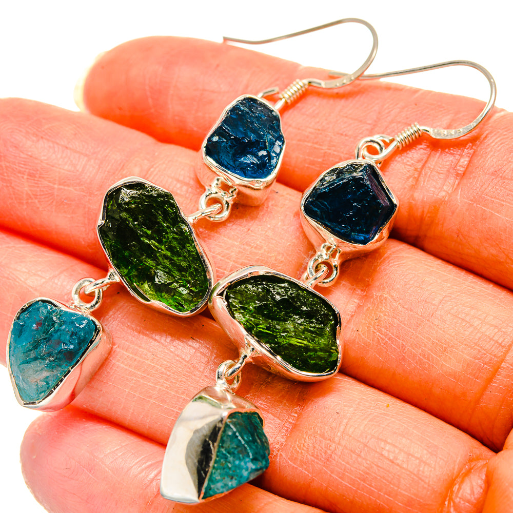 Chrome Diopside Earrings handcrafted by Anasilvercos - EARR425236