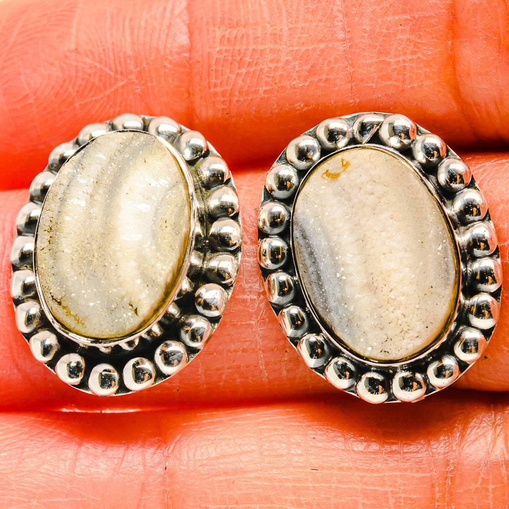 Desert Druzy Earrings handcrafted by Anasilvercos - EARR425239