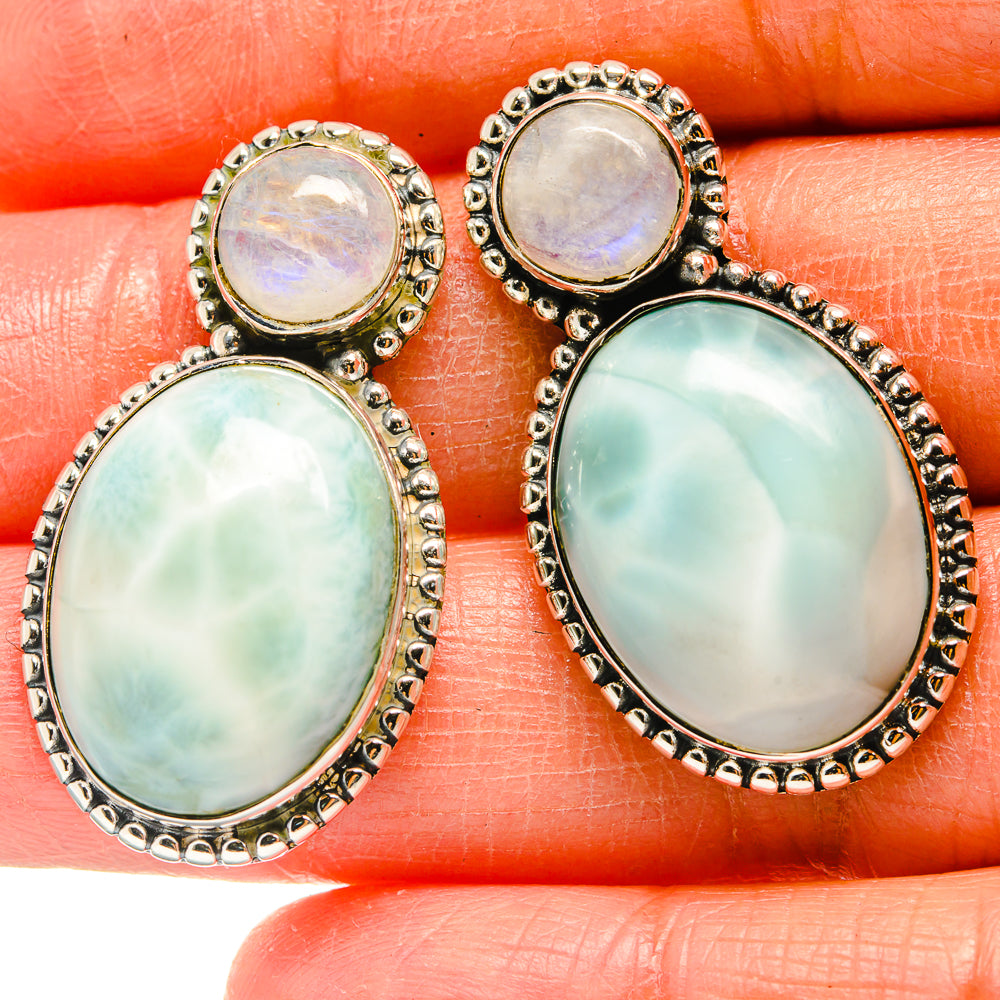 Larimar Earrings handcrafted by Anasilvercos - EARR425240
