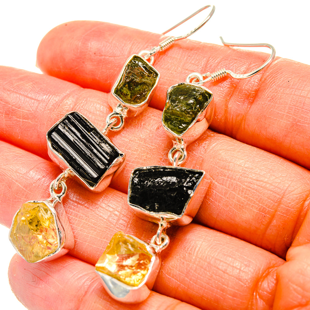 Tektite Earrings handcrafted by Anasilvercos - EARR425241