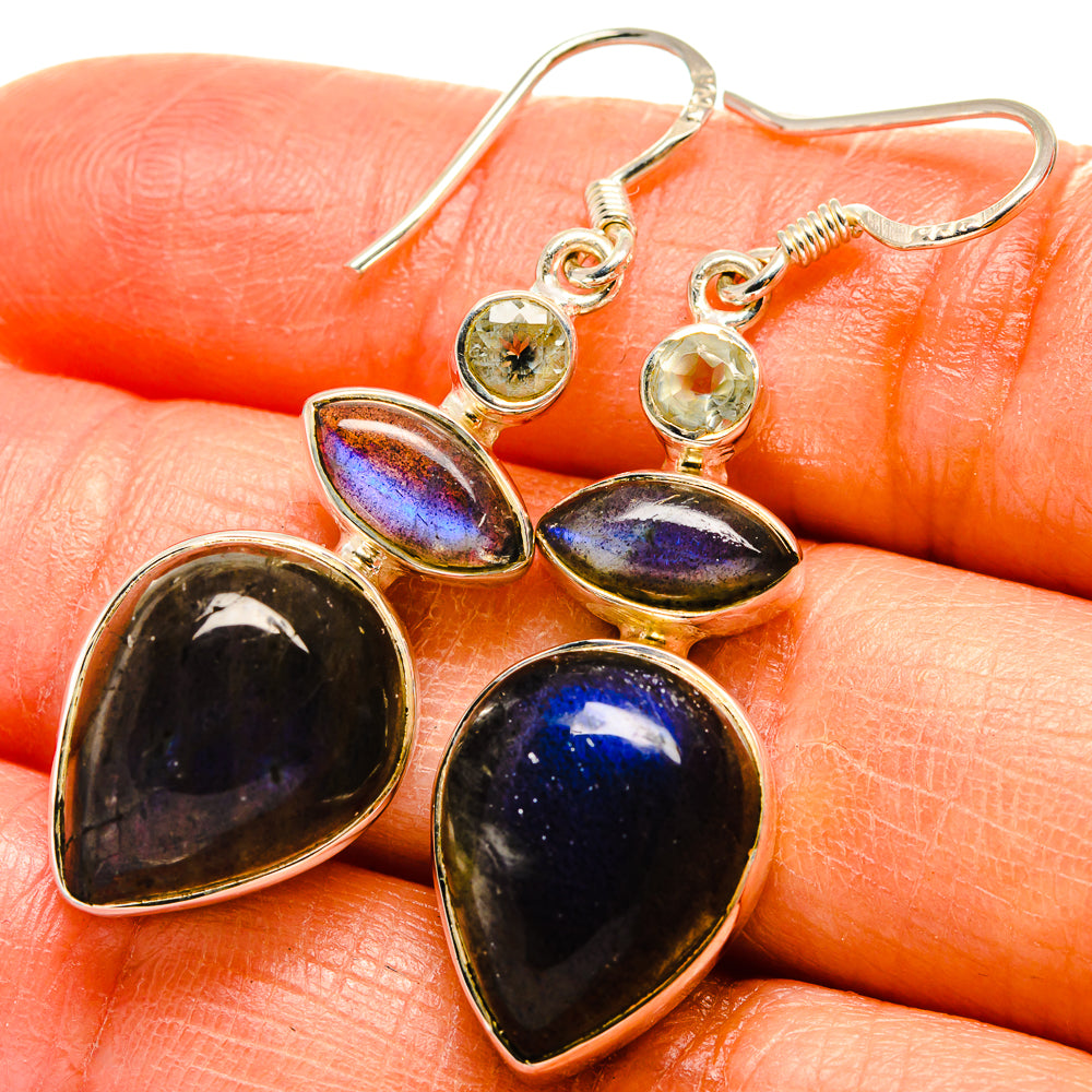 Labradorite Earrings handcrafted by Anasilvercos - EARR425249