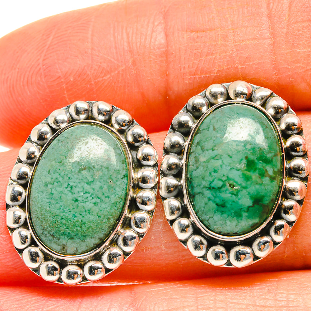 Green Aventurine Earrings handcrafted by Anasilvercos - EARR425274