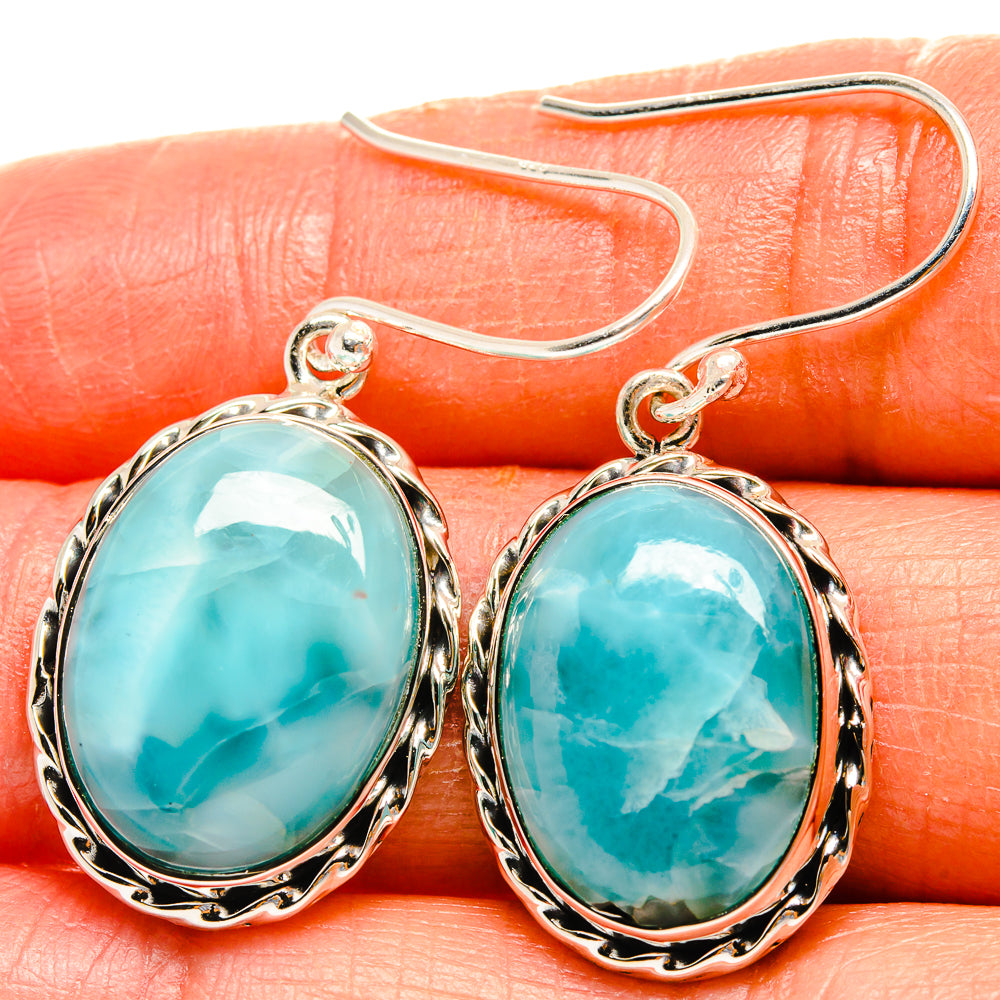 Larimar Earrings handcrafted by Anasilvercos - EARR425276