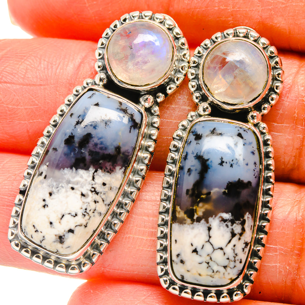 Dendritic Opal Earrings handcrafted by Anasilvercos - EARR425296