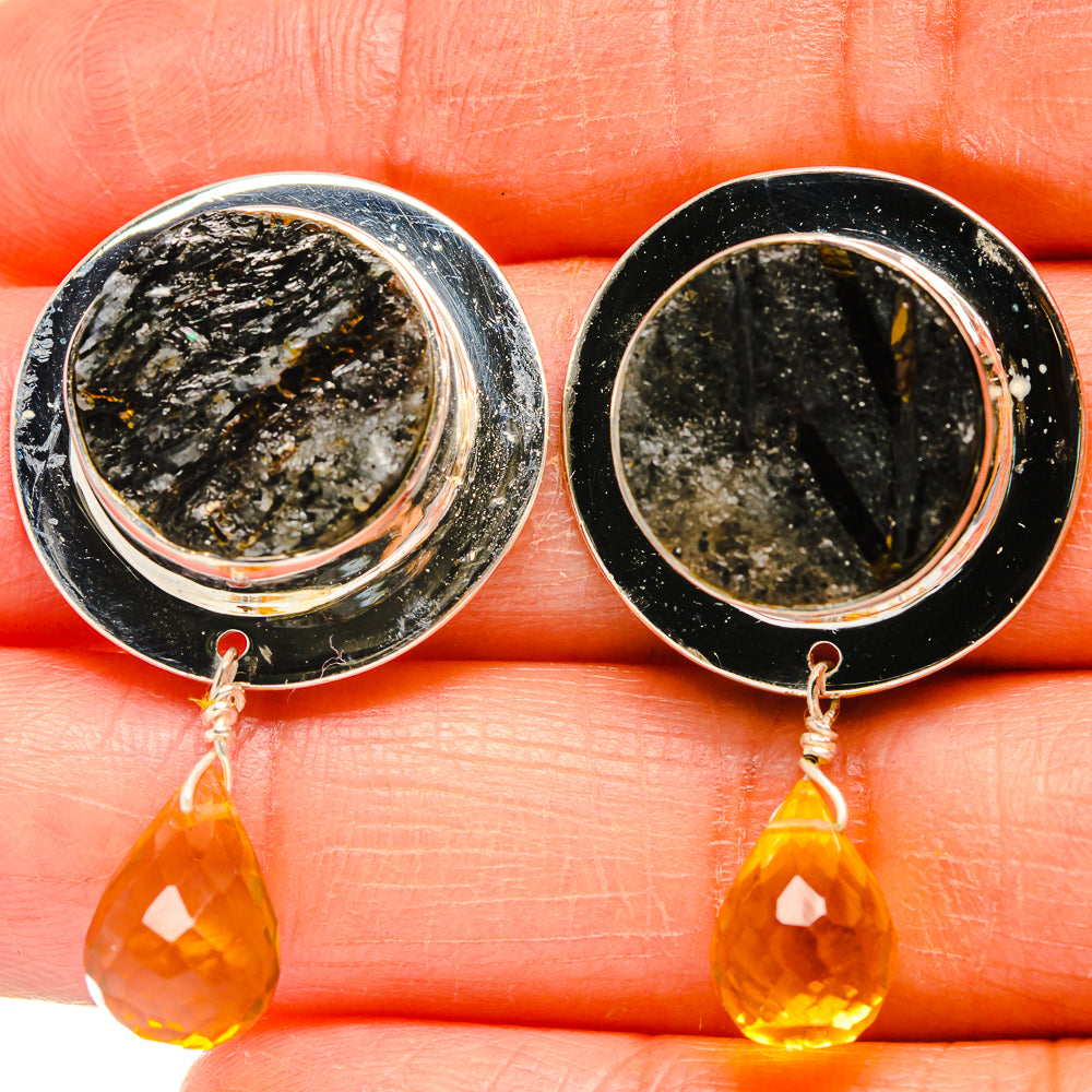 Tektite Earrings handcrafted by Anasilvercos - EARR425299