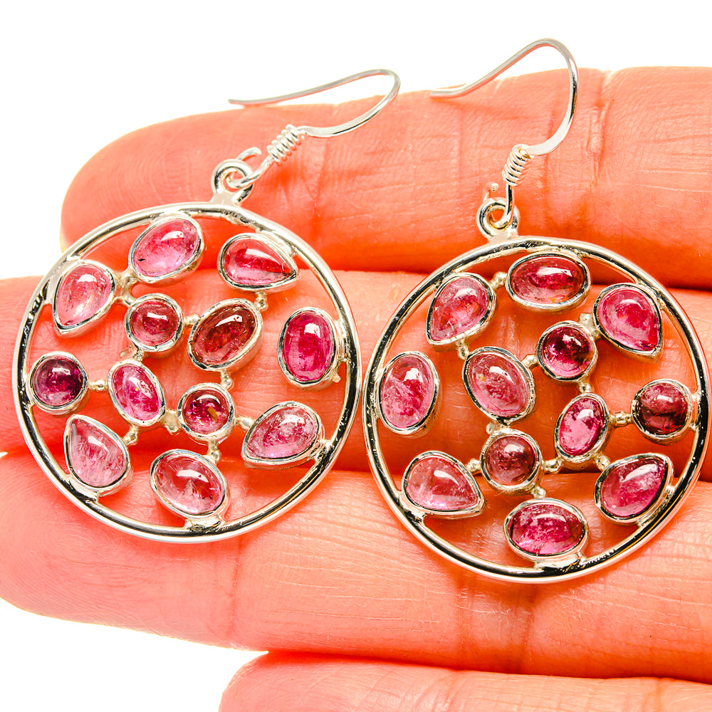 Pink Tourmaline Earrings handcrafted by Anasilvercos - EARR425307