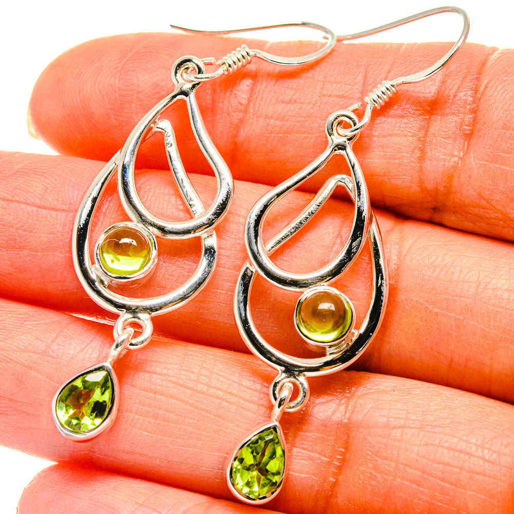 Peridot Earrings handcrafted by Anasilvercos - EARR425311