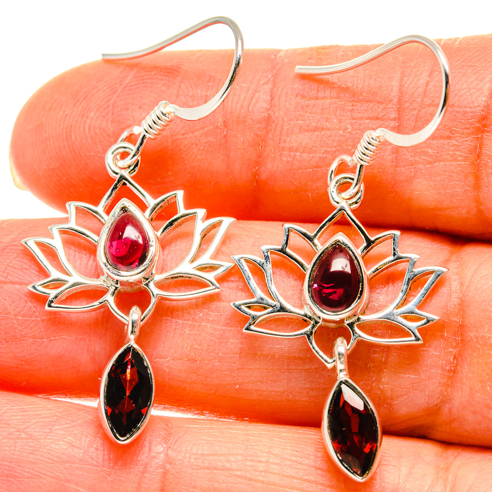 Garnet Earrings handcrafted by Anasilvercos - EARR425320