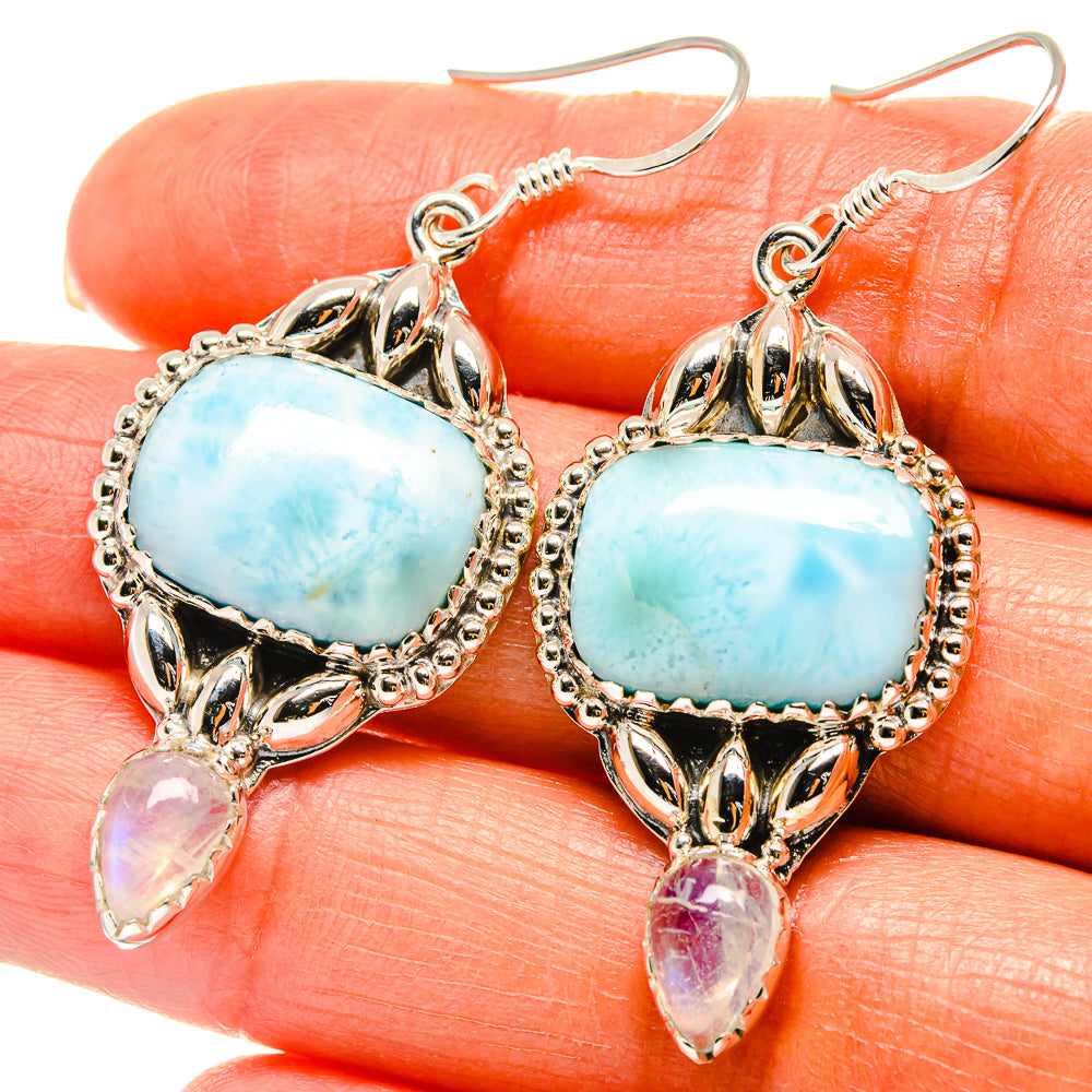 Larimar Earrings handcrafted by Anasilvercos - EARR425322