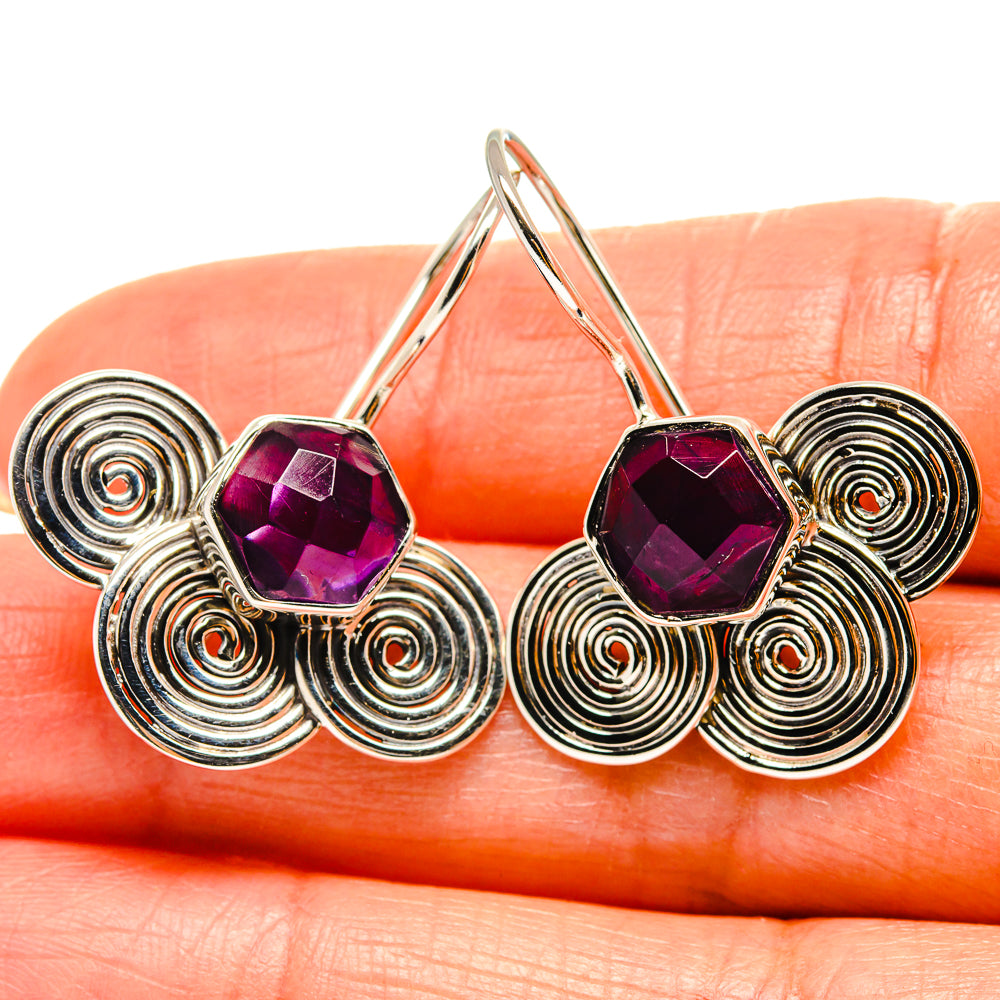 Amethyst Earrings handcrafted by Anasilvercos - EARR425325