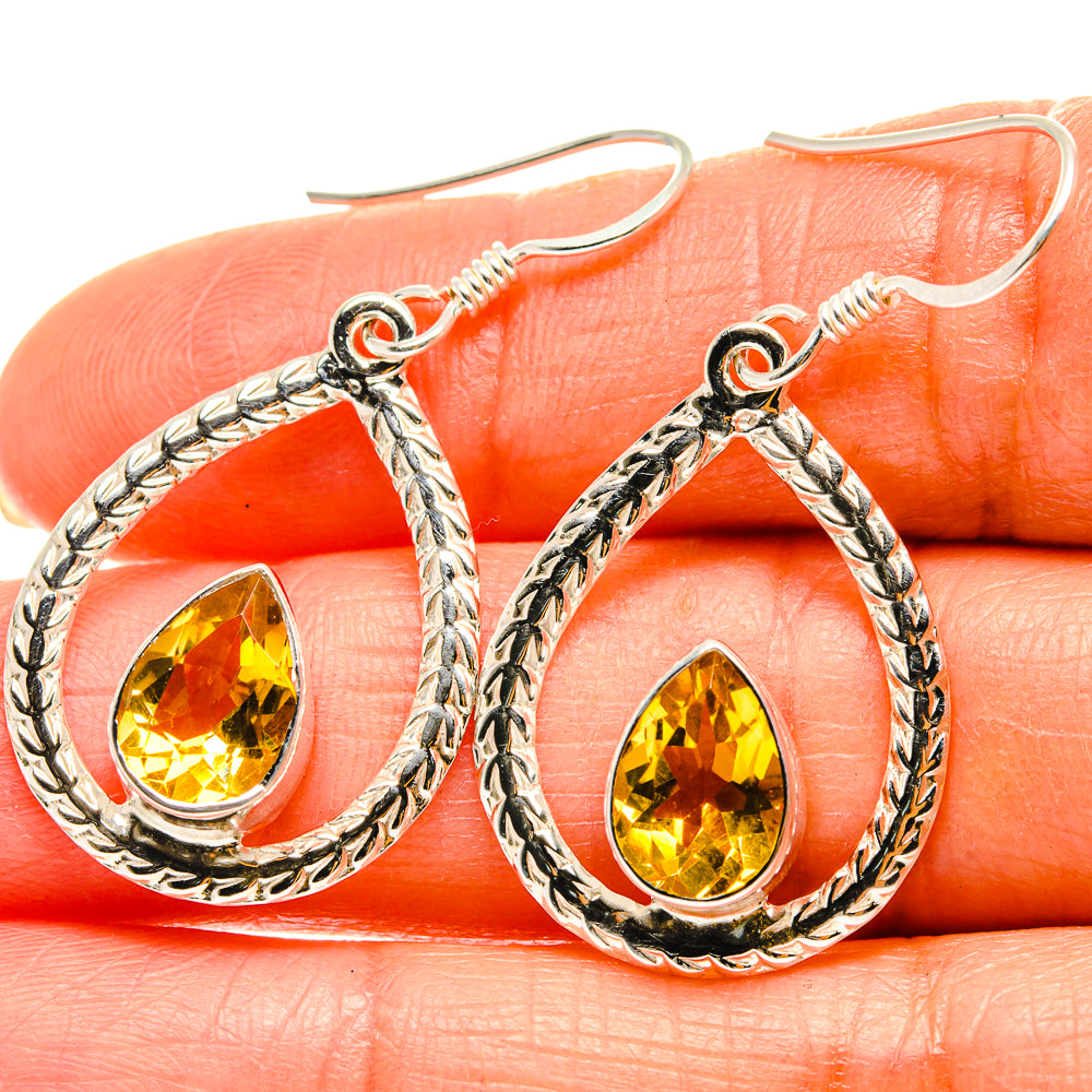 Citrine Earrings handcrafted by Anasilvercos - EARR425330