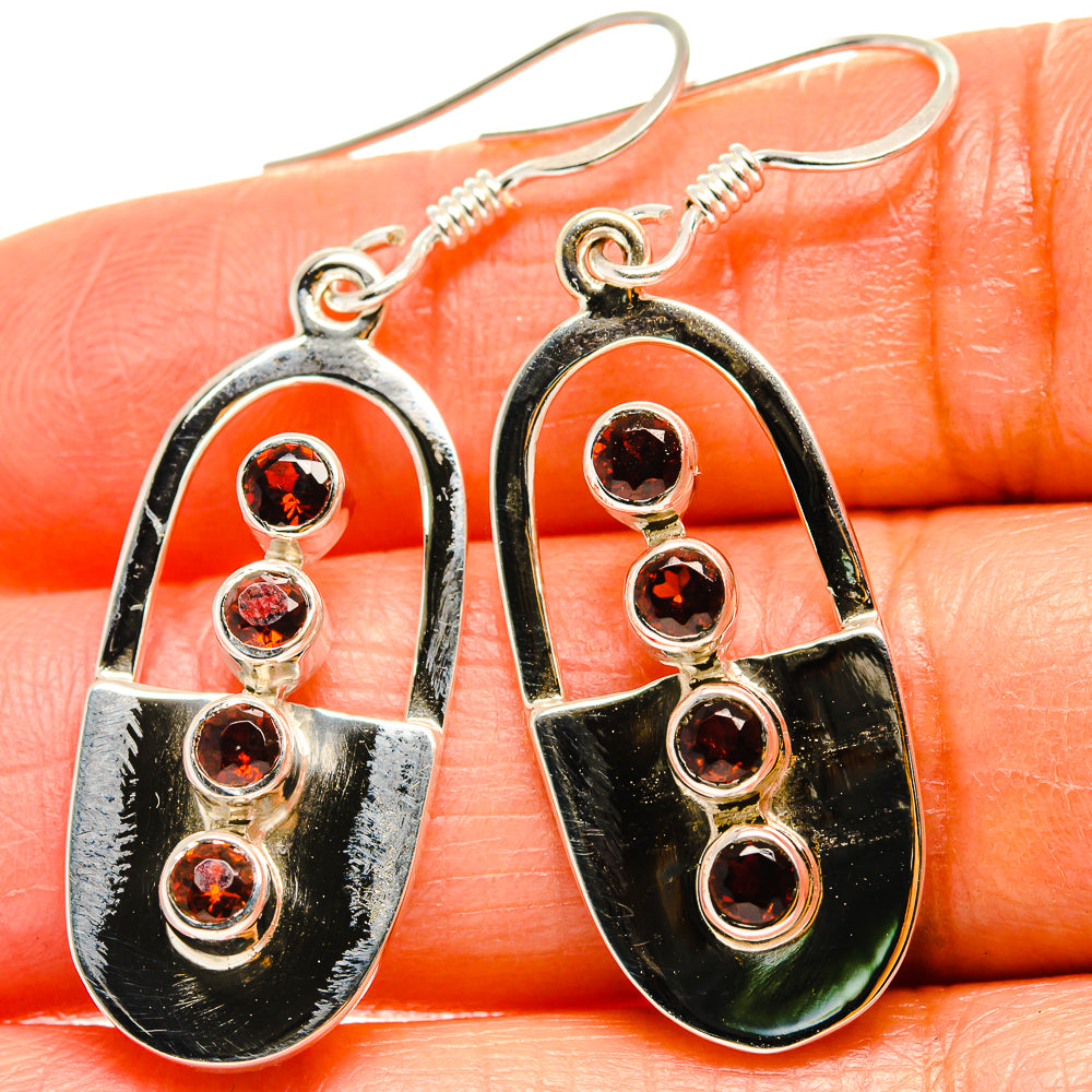 Garnet Earrings handcrafted by Anasilvercos - EARR425332