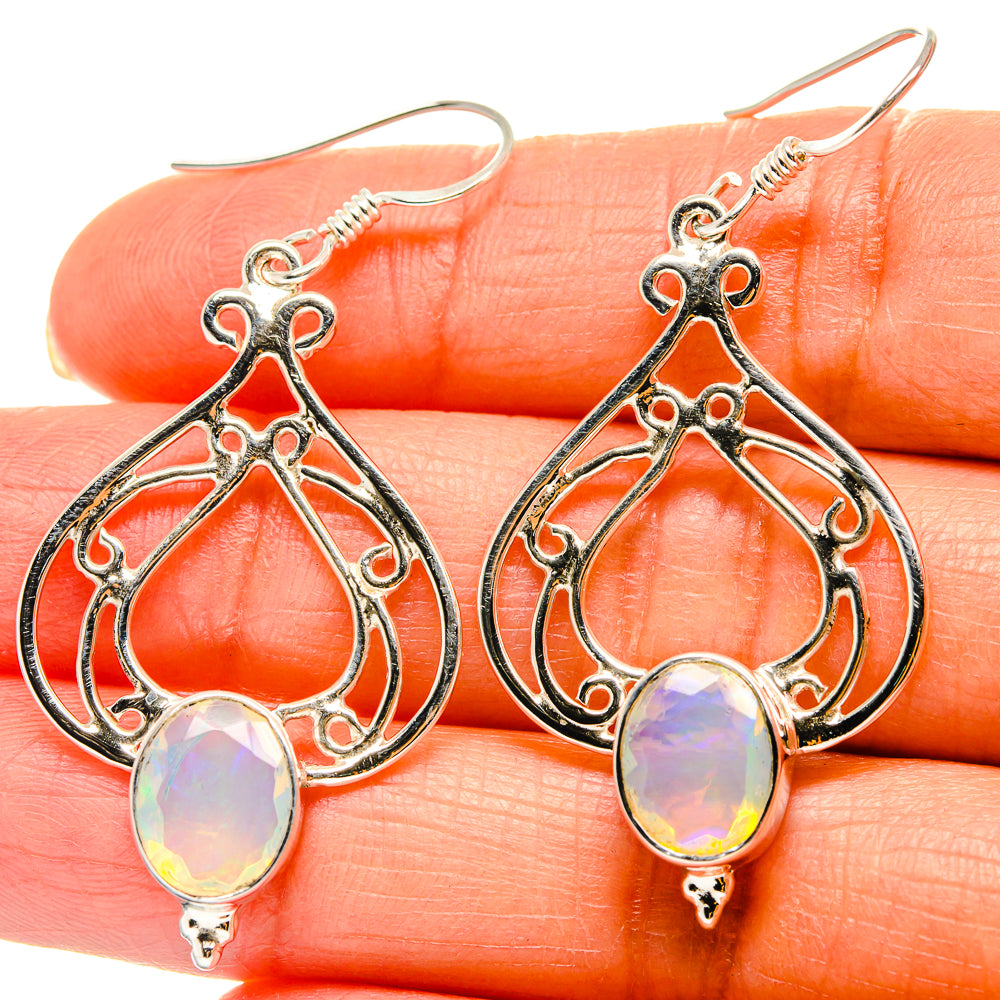 Ethiopian Opal Earrings handcrafted by Anasilvercos - EARR425337
