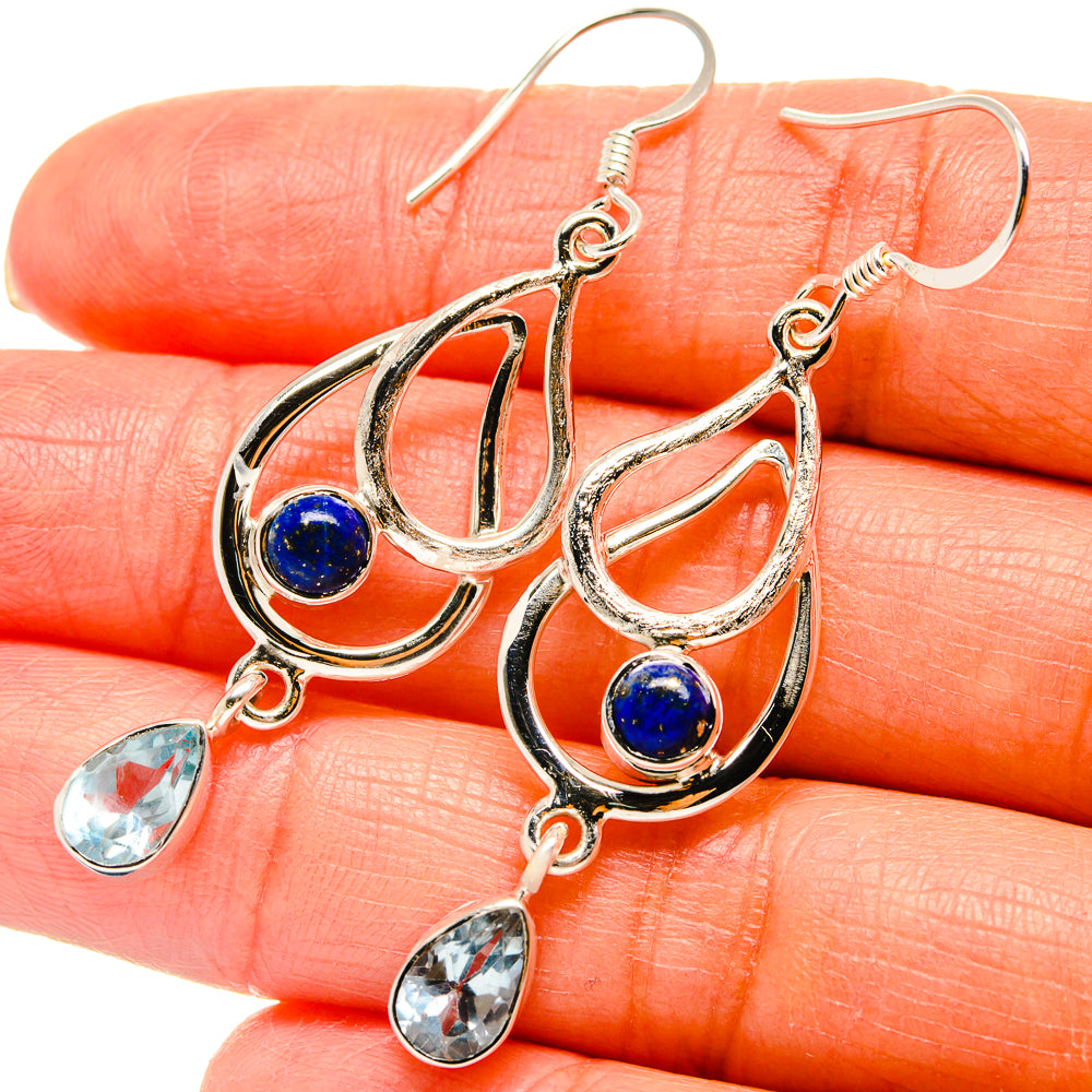 Lapis Lazuli Earrings handcrafted by Anasilvercos - EARR425344