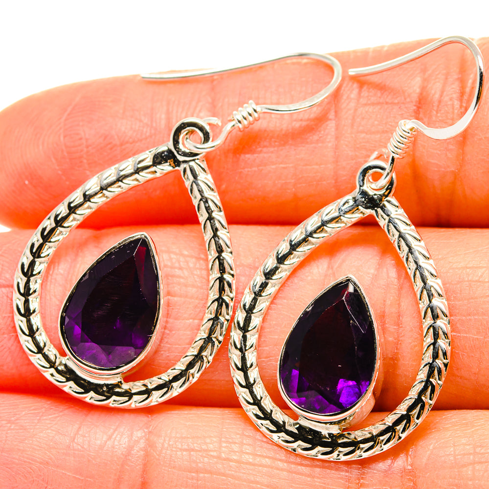 Amethyst Earrings handcrafted by Anasilvercos - EARR425347