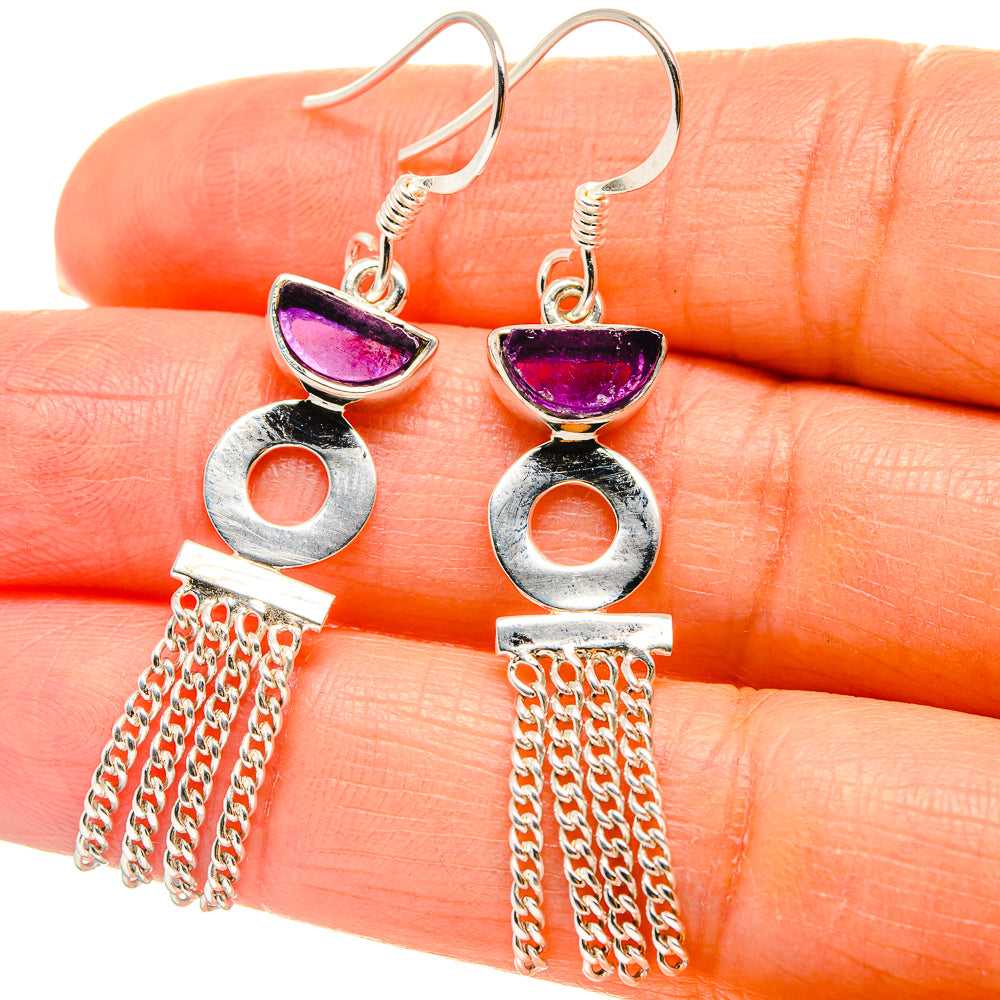 Amethyst Earrings handcrafted by Anasilvercos - EARR425349