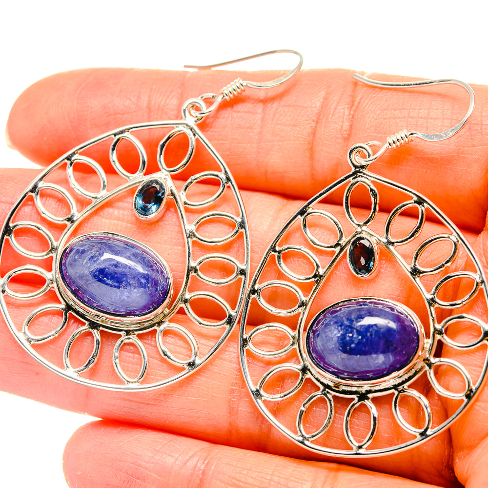 Tanzanite Earrings handcrafted by Anasilvercos - EARR425357